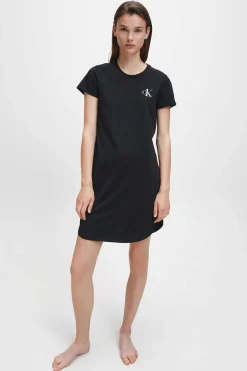 Calvin Klein Pijamas-Camisa De Dormir De Algodao Com Logotipo Da