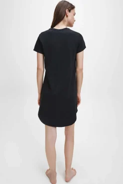 Calvin Klein Pijamas-Camisa De Dormir De Algodao Com Logotipo Da