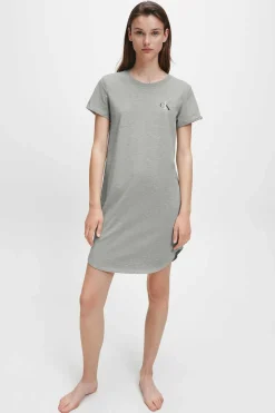 Calvin Klein Pijamas-Camisa De Dormir De Algodao Com Logotipo Da