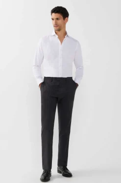 Cortefiel Camisa De Fato Lisa Facil De Engomar Branco Clearance