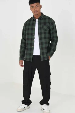 Brave Soul Camisa De Flanela Aos Quadrados Verde Best