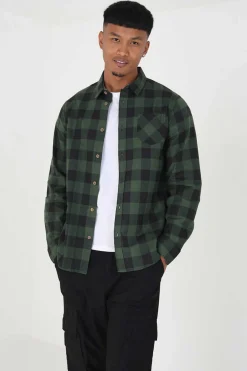 Brave Soul Camisa De Flanela Aos Quadrados Verde Best