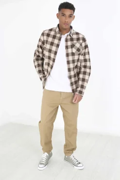 Brave Soul Camisa De Flanela Aos Quadrados Cor Clearance