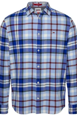Tommy Jeans Camisa De Homem . Azul Indigo Online