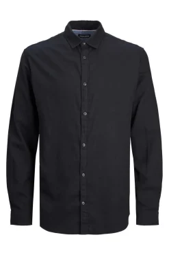 Jack & Jones PLUS Camisa De Sarja Xadrez Loose Fit Plus Preto Clearance