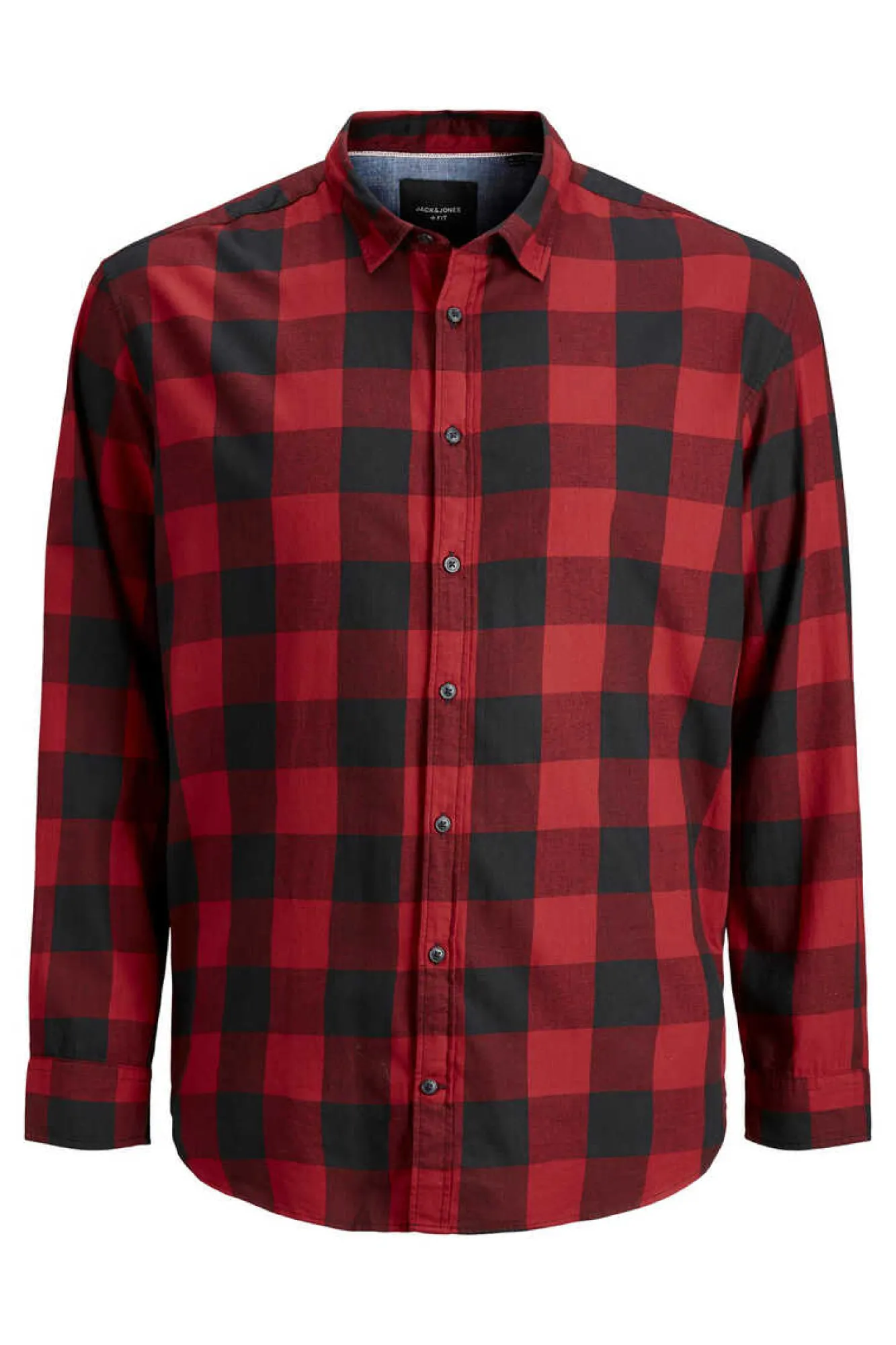 Jack & Jones PLUS Camisa De Sarja Xadrez Loose Fit Plus Red Outlet