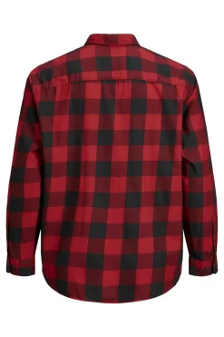 Jack & Jones PLUS Camisa De Sarja Xadrez Loose Fit Plus Red Outlet
