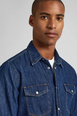 Pepe Jeans Camisa Denim Fit Regular Azulado Discount
