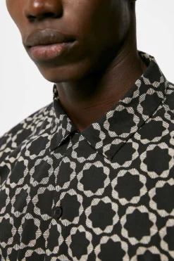 Springfield Camisa Estampada Camel Online