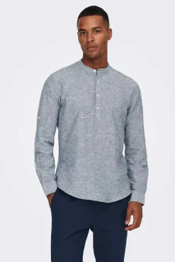 Only & Sons Camisa Estilo Polo Azulado Best