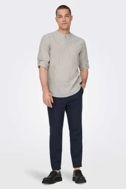 Only & Sons Camisa Estilo Polo Castanho Discount