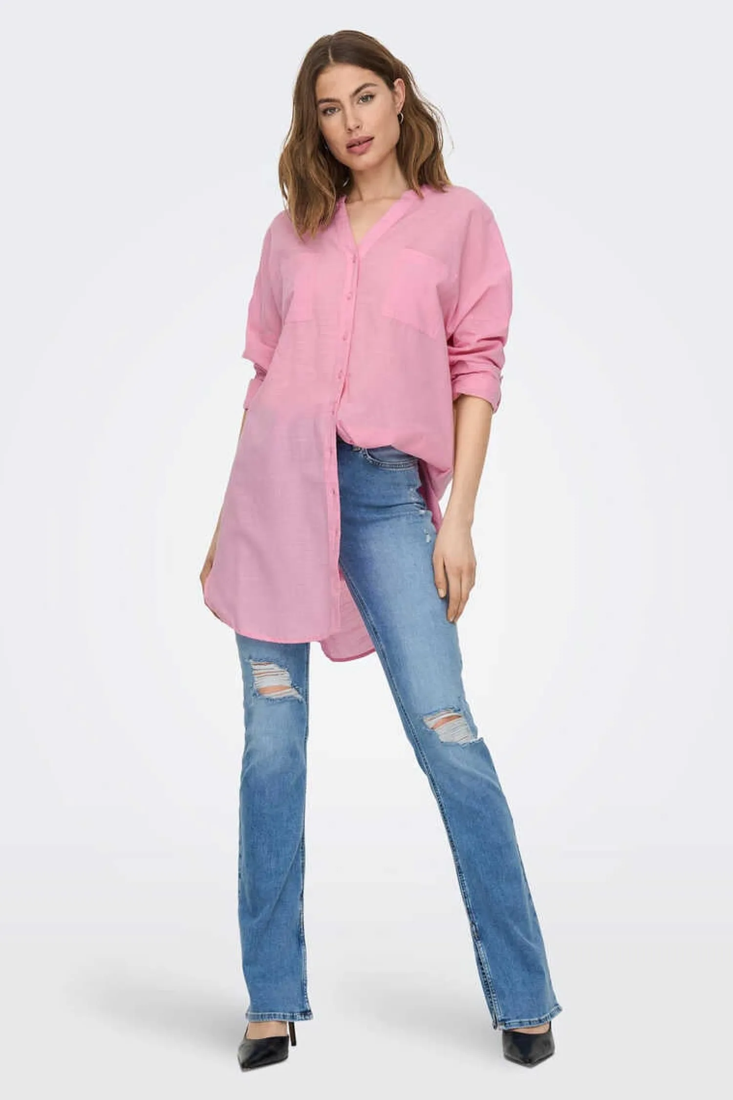 Only Camisas E Blusas-Camisa Fluida