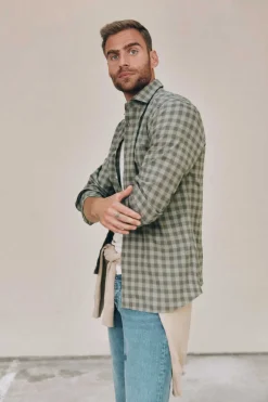 Ooto Camisa Gola Italiana Slim Verde Outlet