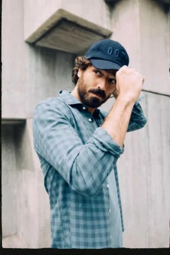 Ooto Camisa Gola Italiana Slim Azul Clearance