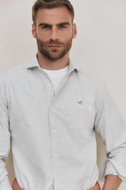 Ooto Camisa Gola Italiana Slim Tostado Outlet