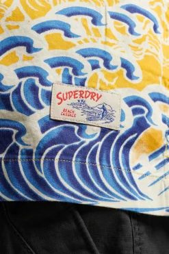Superdry Camisa Havaiana De Manga Curta Vintage Amarelo