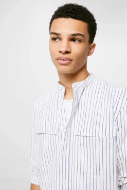 Springfield Camisa Leve Riscas Azulado Outlet