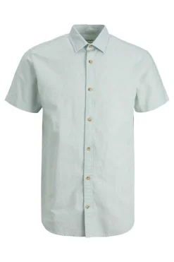 Jack & Jones Camisa Linho Fit Slim Verde Sale