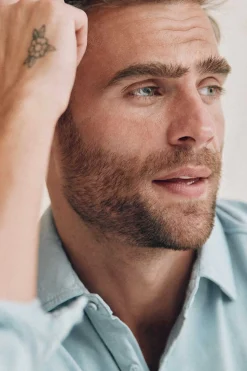 Ooto Camisa Malha Efeito Lavado Azul Discount