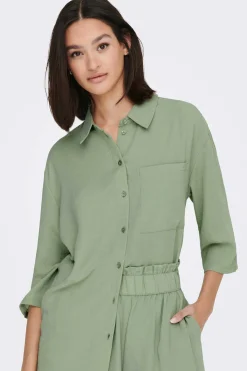 JDY Camisas E Blusas-Camisa Manga 3/4 Botoes