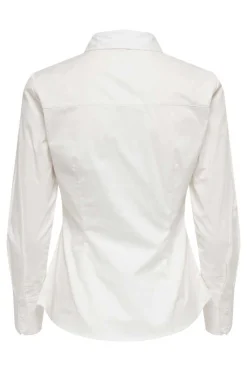 Only Camisas E Blusas-Camisa Manga Comprido Colarinho De Lapelas