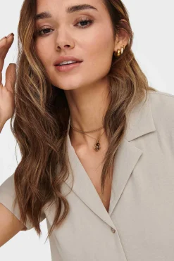 JDY Camisas E Blusas-Camisa Manga Curta Botoes