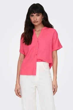 Only Camisas E Blusas-Camisa Manga Curta Popelina