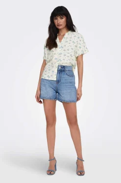 Only Camisas E Blusas-Camisa Manga Curta Popelina