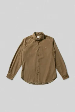 Ooto Camisa Microbombazina Slim Fit Castanho Outlet