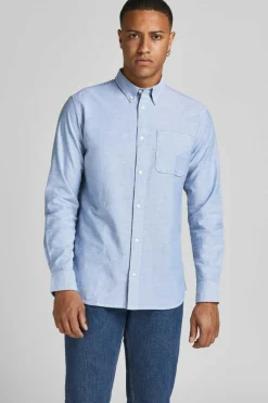 Jack & Jones Camisa Oxford Mix Azul Outlet