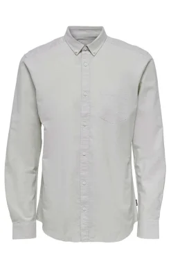 Only & Sons Camisa Oxford Cinza Online