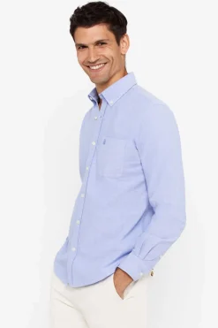 Cortefiel Camisa Oxford Liso Azul Discount