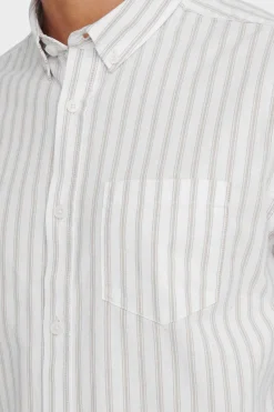 Only & Sons Camisa Oxford Riscas Castanho Outlet