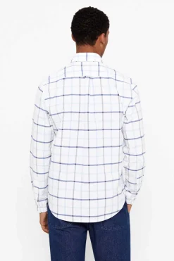 Cortefiel Camisa Oxford Xadrez Azul Discount