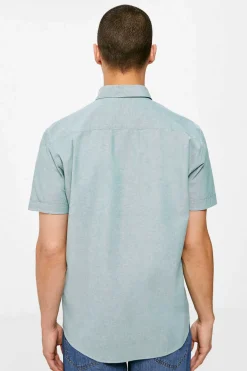 Springfield Camisa Pinpoint Verde Clearance