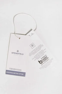 Springfield Camisa Pinpoint Verde Clearance