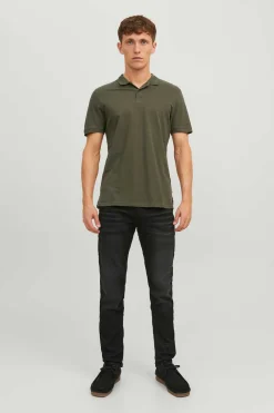 Jack & Jones Camisa Polo De Manga Curta Simples Verde Sale