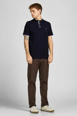Jack & Jones Camisa Polo De Manga Curta Marinho Outlet