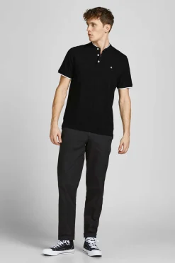 Jack & Jones Camisa Polo De Manga Curta Preto New