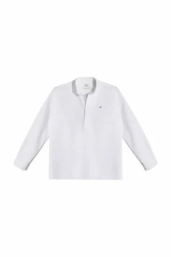 Ooto Camisa Polo Manga Comprida Branco Clearance