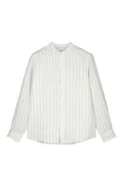 Cortefiel Camisa Polo Riscas Linho Algodao Verde Outlet