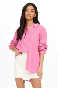 Only Camisas E Blusas-Camisa Popelina Com Linho