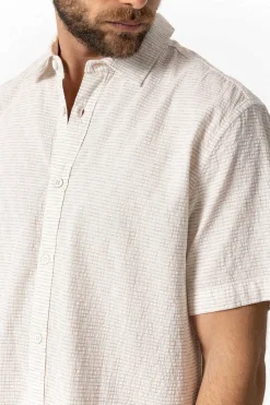 Tiffosi Camisa Regular Fit Estrutura Dobby As Riscas Vermelho Best