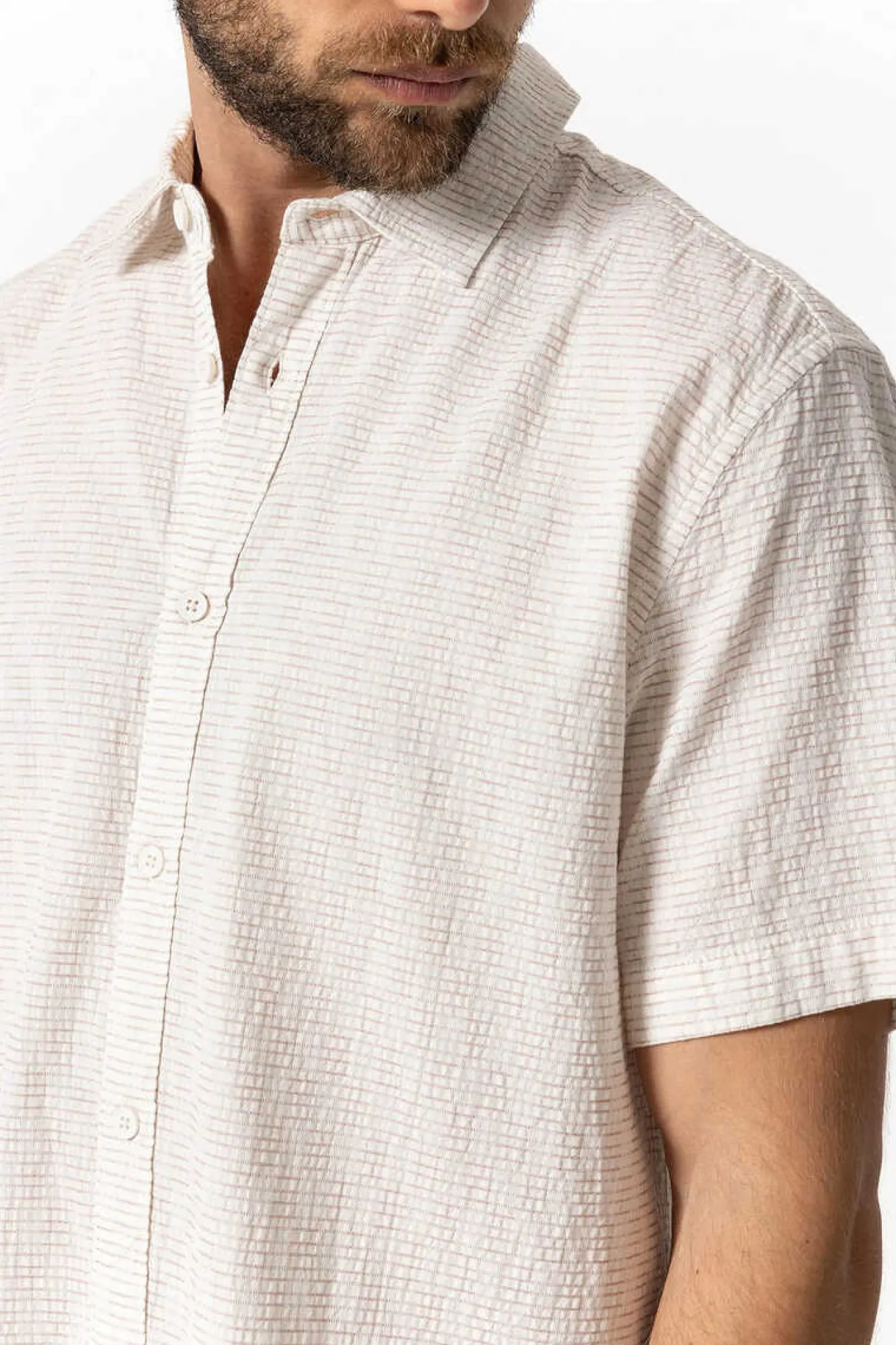 Tiffosi Camisa Regular Fit Estrutura Dobby As Riscas Vermelho Best