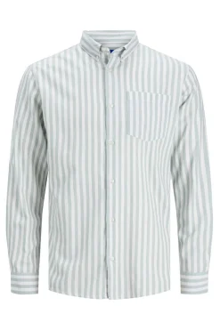 Jack & Jones Camisa Sarja Riscas Slim Fit Cinza Discount