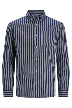 Jack & Jones Camisa Sarja Riscas Slim Fit Rosa Discount