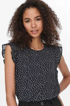 Only Camisas E Blusas-Camisa Sem Mangas Com Gola Redonda