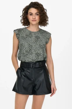 Only T-Shirts-Camisa Sem Mangas Com Gola Redonda