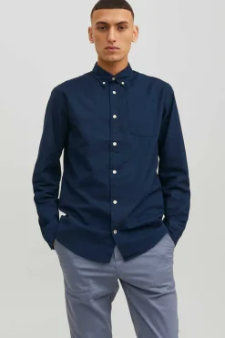 Jack & Jones Camisa Simples Marinho New