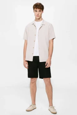 Springfield Camisa Textura Cor Camel New